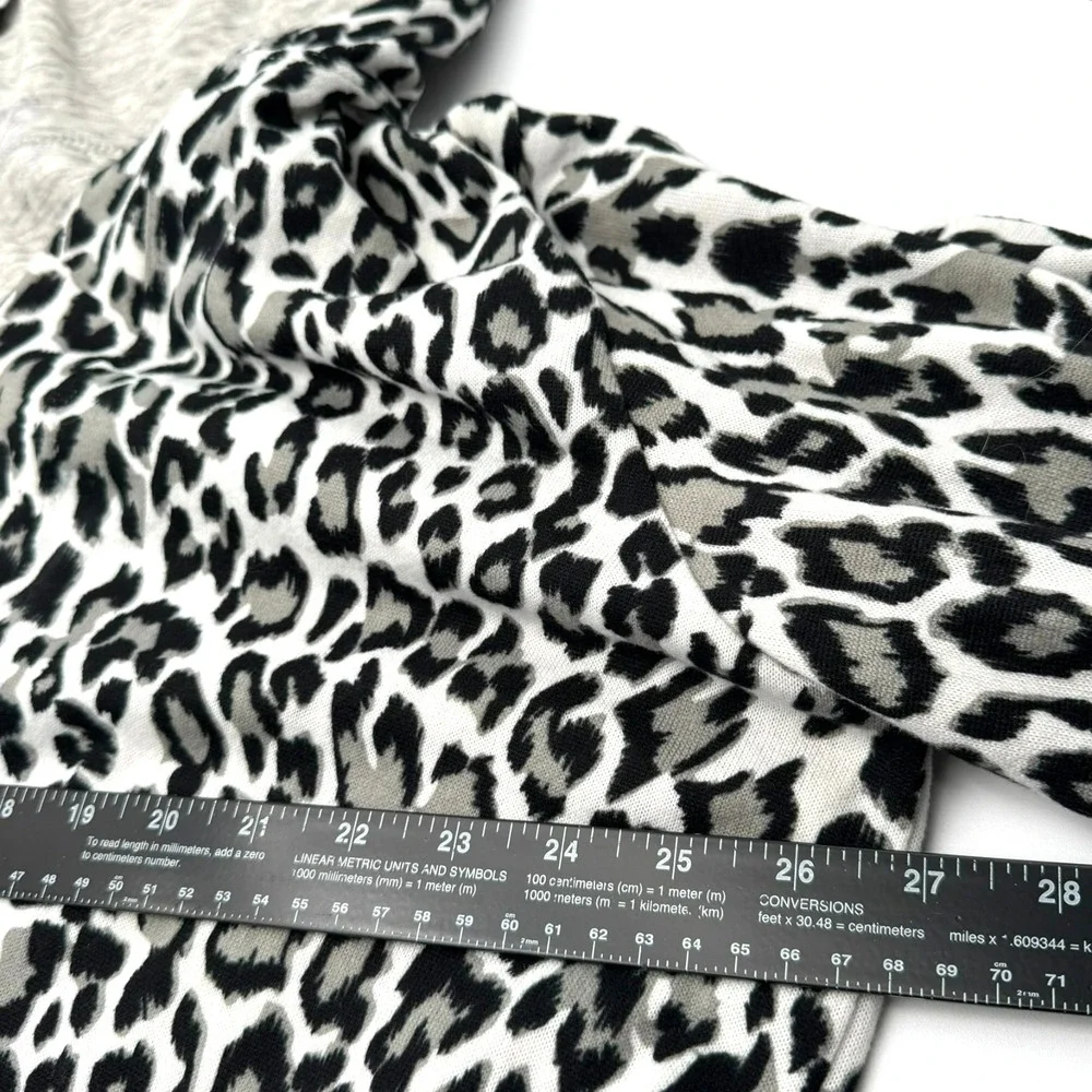 BLUE LIFE Women's S/M White Leopard‎ Print Robe Belted Soft Thick Made in USA